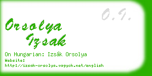 orsolya izsak business card