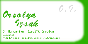 orsolya izsak business card
